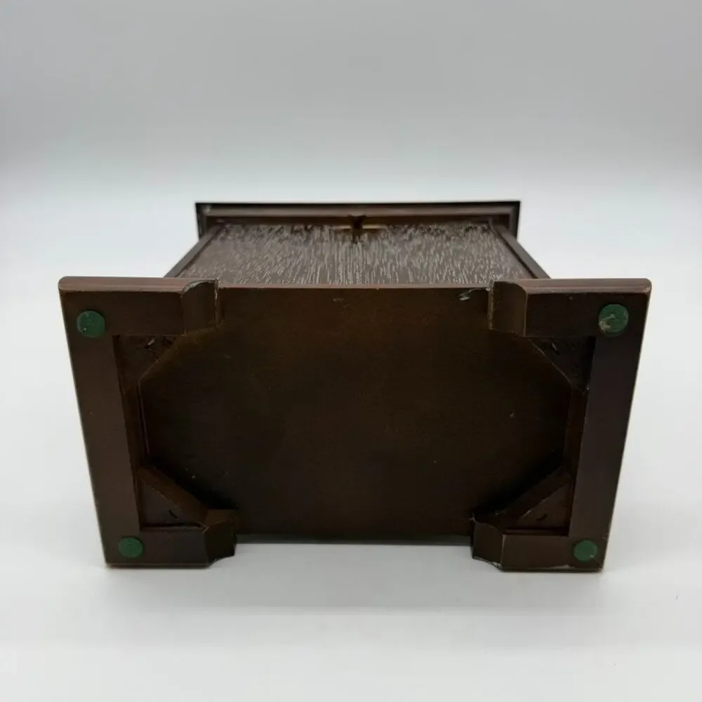 Vintage Linden Electronic Chime Mantel Clock Model 7011 Quartz Wood Japan Tested